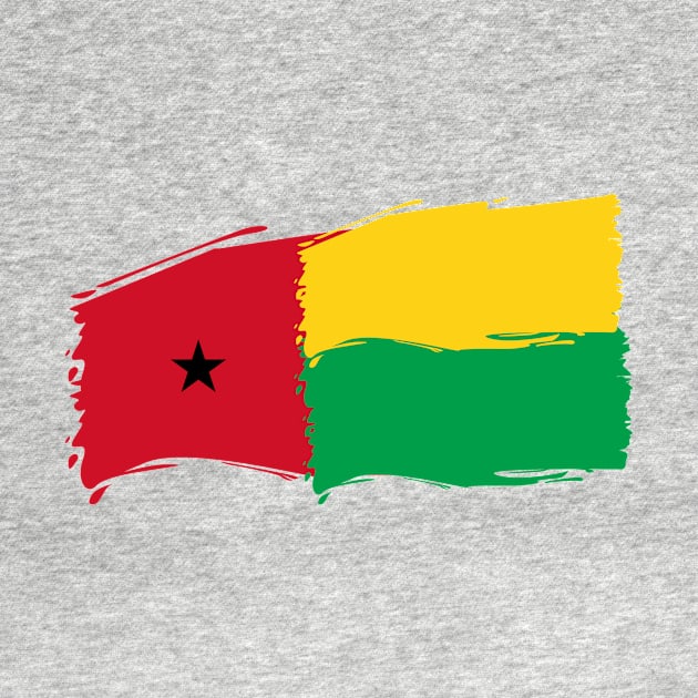 Guinea-Bissau painted flag by Luso Store